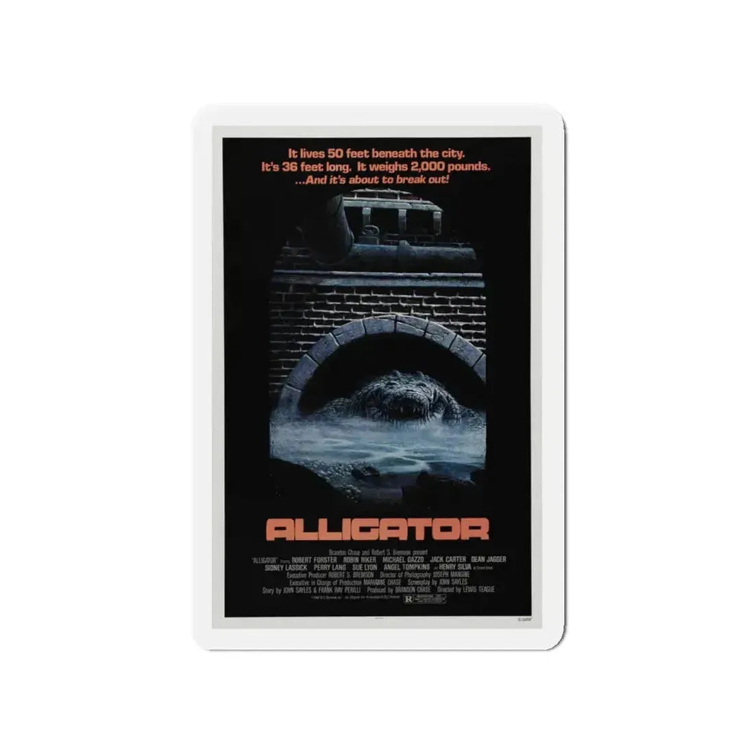 ALLIGATOR 1980 Movie Poster - Refrigerator Magnet 4 Inch - The Sticker Space
