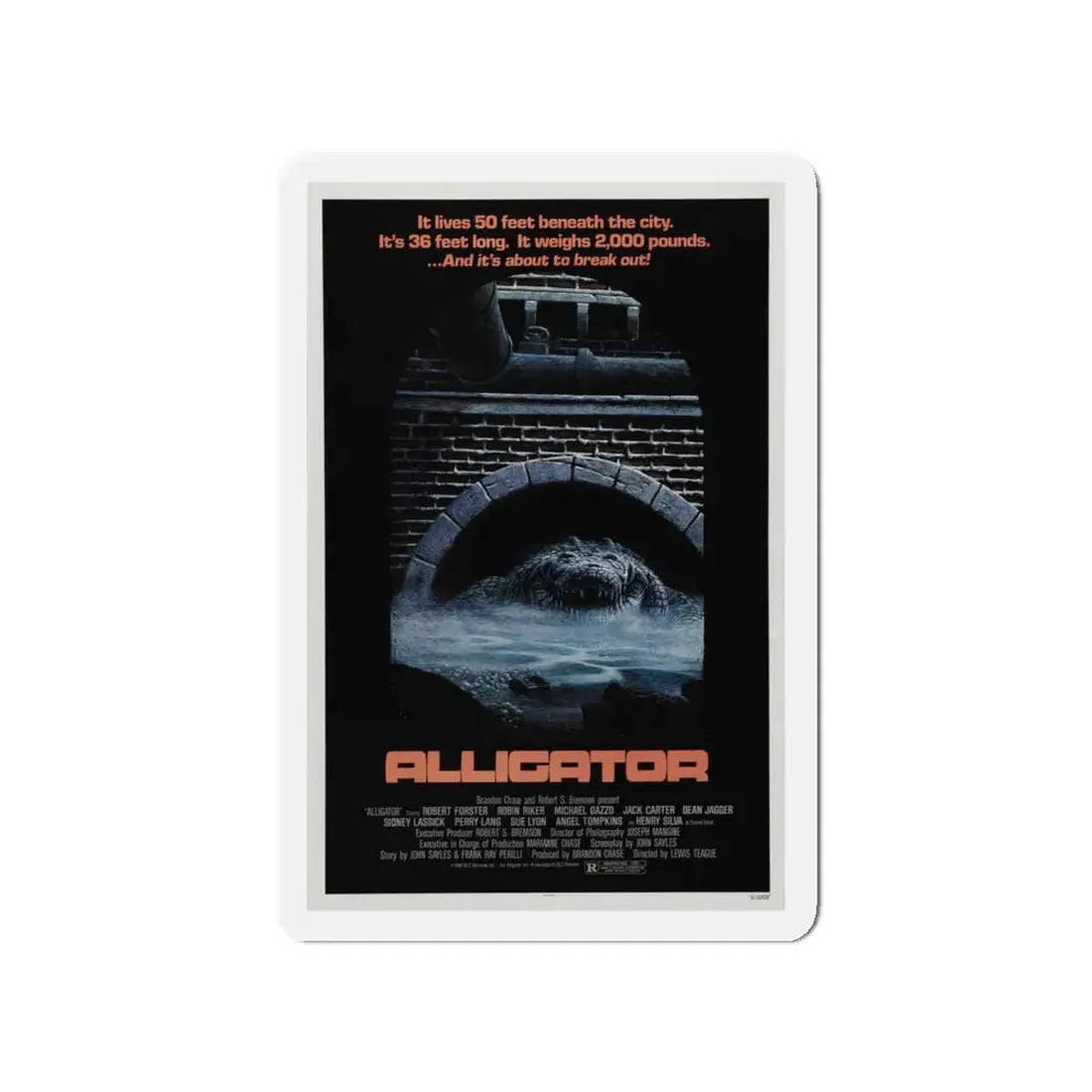 ALLIGATOR 1980 Movie Poster - Refrigerator Magnet 4 Inch - The Sticker Space