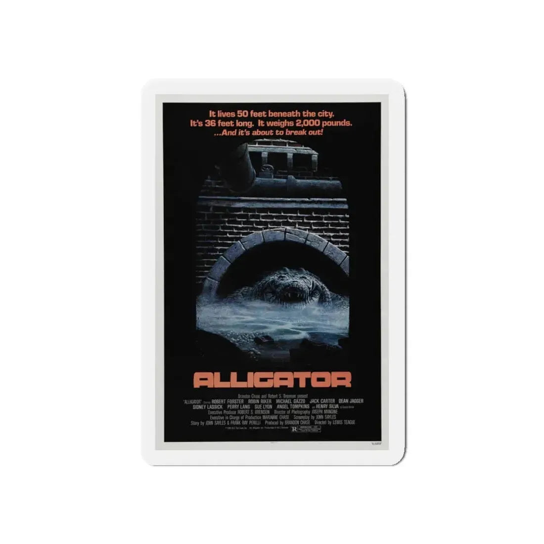 ALLIGATOR 1980 Movie Poster - Refrigerator Magnet 5 Inch - The Sticker Space