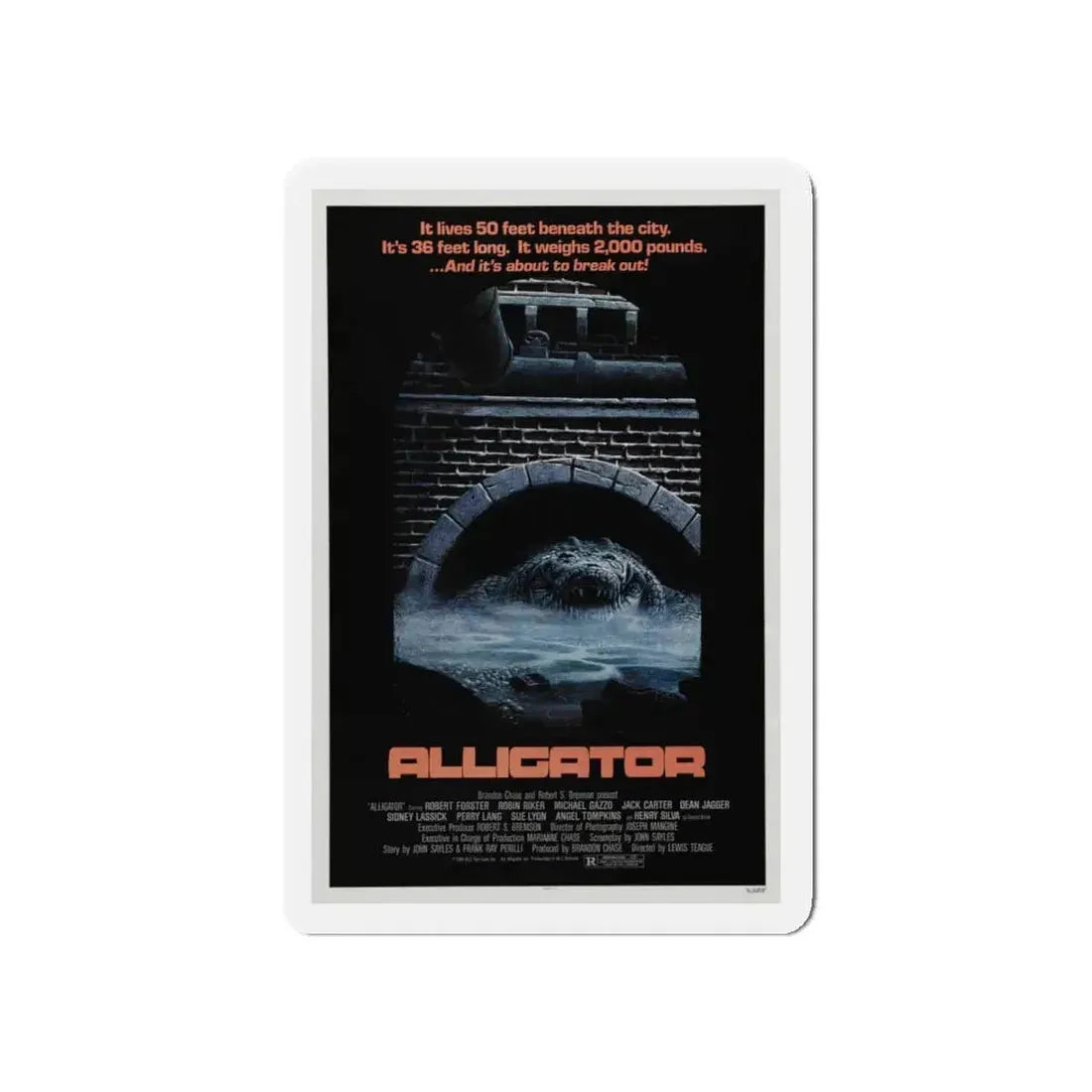 ALLIGATOR 1980 Movie Poster - Refrigerator Magnet 5 Inch - The Sticker Space