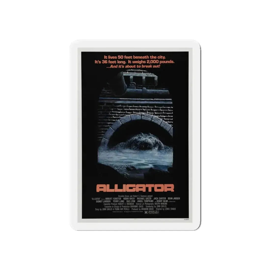 ALLIGATOR 1980 Movie Poster - Refrigerator Magnet 6 Inch - The Sticker Space