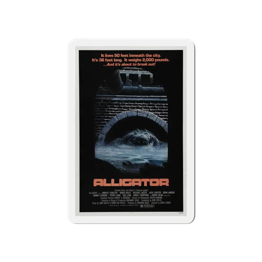 ALLIGATOR 1980 Movie Poster - Refrigerator Magnet 6 Inch - The Sticker Space