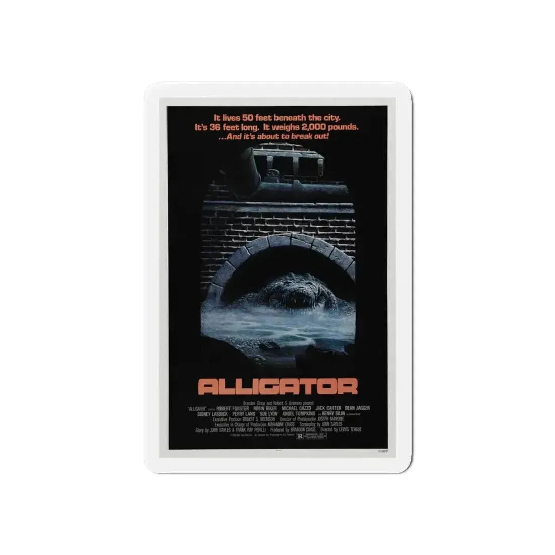 ALLIGATOR 1980 Movie Poster - Refrigerator Magnet - The Sticker Space