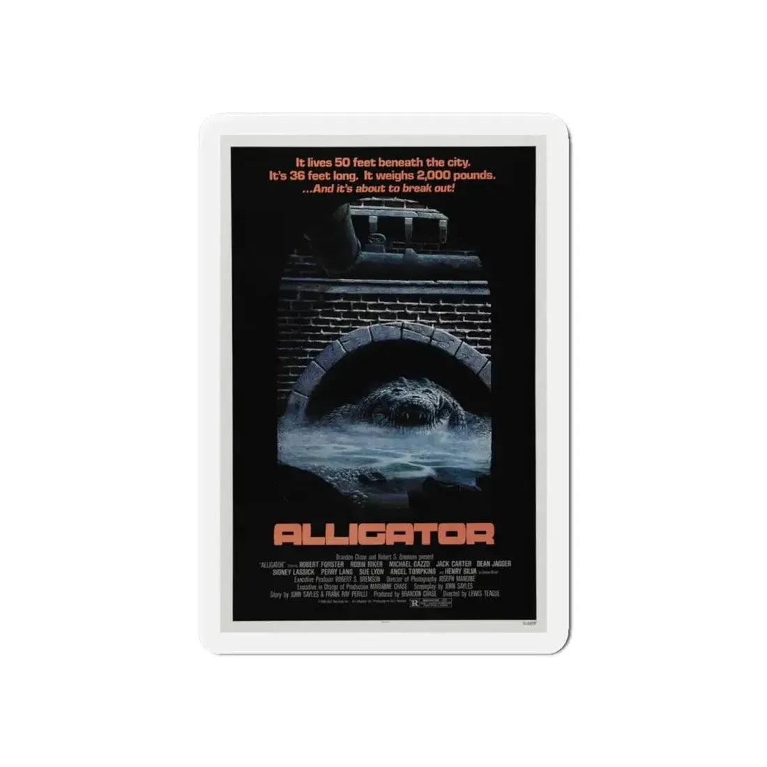 ALLIGATOR 1980 Movie Poster - Refrigerator Magnet - The Sticker Space