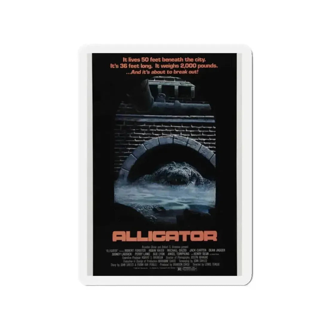 ALLIGATOR 1980 Movie Poster - Refrigerator Magnet - The Sticker Space