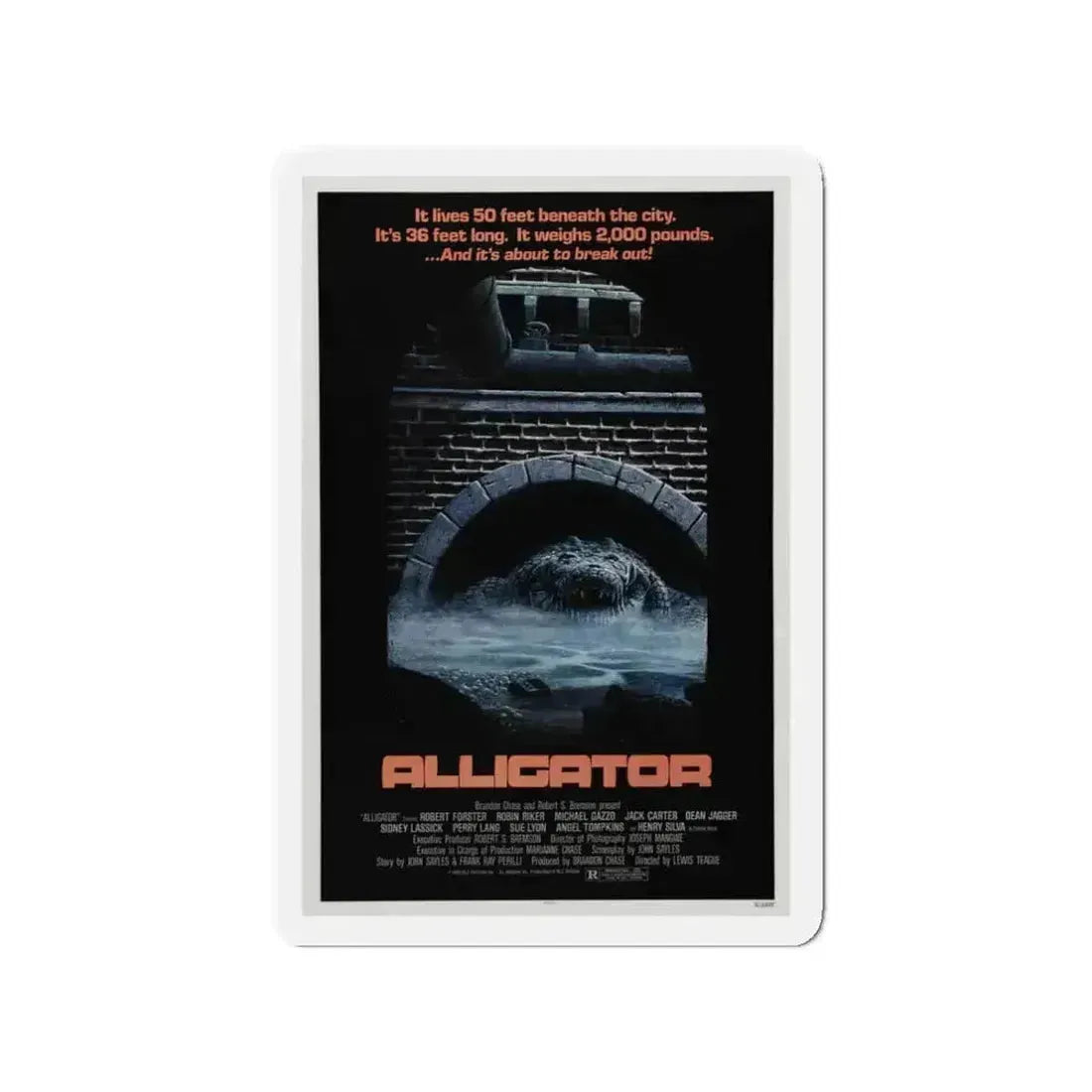 ALLIGATOR 1980 Movie Poster - Refrigerator Magnet - The Sticker Space