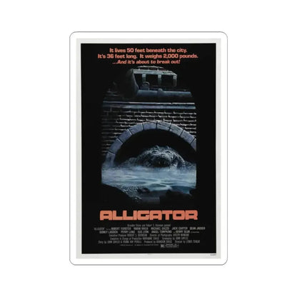 ALLIGATOR 1980 Movie Poster - STICKER Vinyl Kiss-Cut Decal 2 Inch White - The Sticker Space