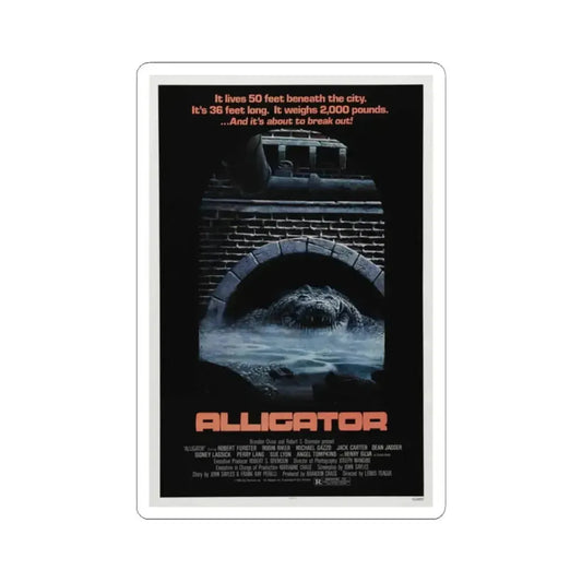 ALLIGATOR 1980 Movie Poster - STICKER Vinyl Kiss-Cut Decal 2 Inch White - The Sticker Space