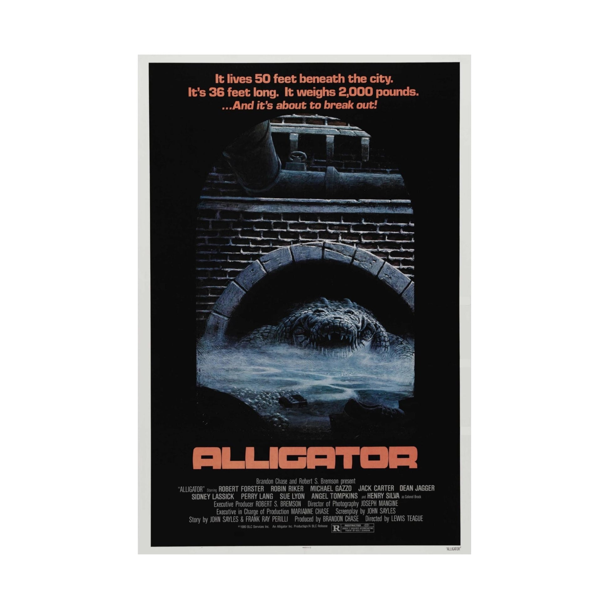 ALLIGATOR 1980 - Paper Movie Poster-The Sticker Space