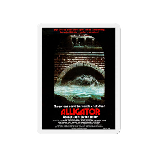 ALLIGATOR (DANISH) 1980 Movie Poster - Die-Cut Magnet-6 × 6"-The Sticker Space