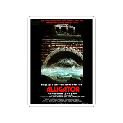 ALLIGATOR (DANISH) 1980 Movie Poster STICKER Vinyl Die-Cut Decal 3 Inch - The Sticker Space