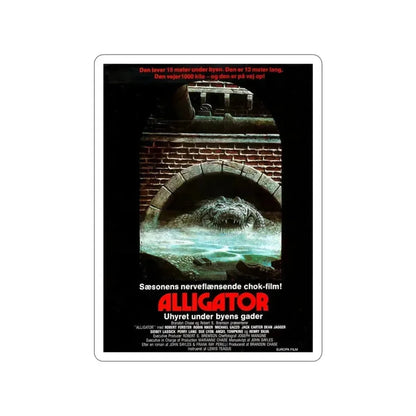 ALLIGATOR (DANISH) 1980 Movie Poster STICKER Vinyl Die-Cut Decal 5 Inch - The Sticker Space