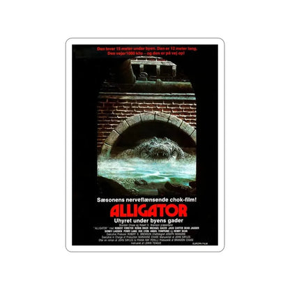 ALLIGATOR (DANISH) 1980 Movie Poster STICKER Vinyl Die-Cut Decal - The Sticker Space