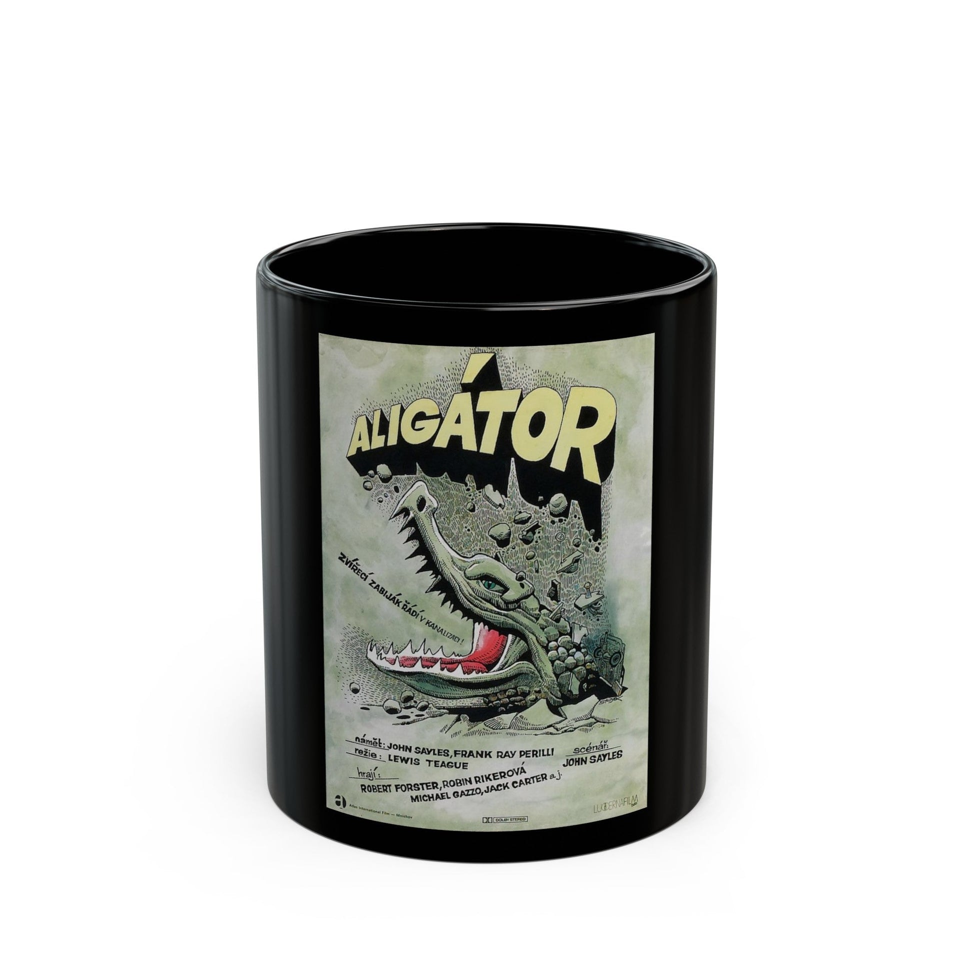 ALLIGATOR (POLISH) 1980 Movie Poster - Black Coffee Mug-11oz-The Sticker Space