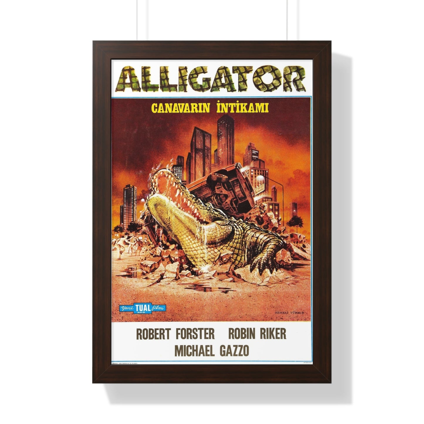 ALLIGATOR (TURKISH) 1980 - Framed Movie Poster-16″ x 24″-The Sticker Space