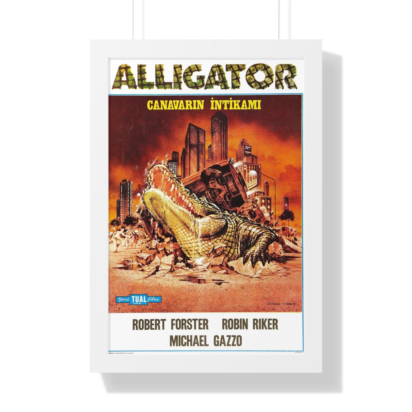 ALLIGATOR (TURKISH) 1980 - Framed Movie Poster-16″ x 24″-The Sticker Space