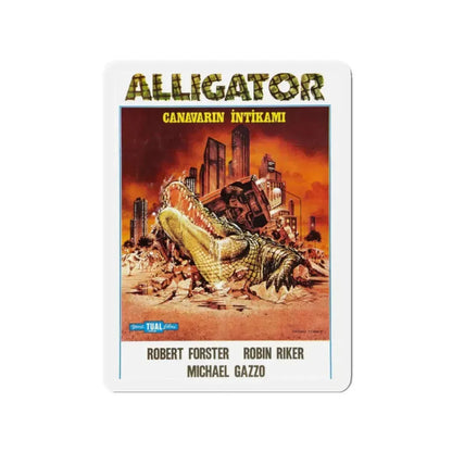 ALLIGATOR (TURKISH) 1980 Movie Poster - Refrigerator Magnet 2 Inch - The Sticker Space