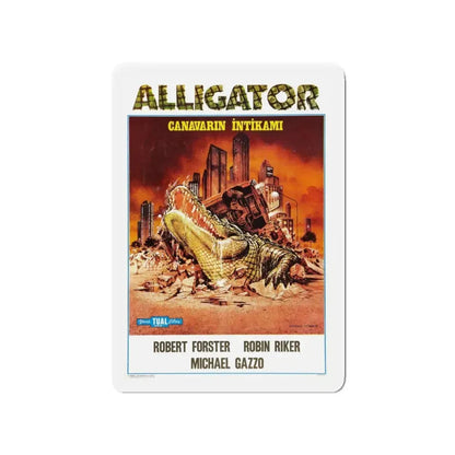 ALLIGATOR (TURKISH) 1980 Movie Poster - Refrigerator Magnet 4 Inch - The Sticker Space