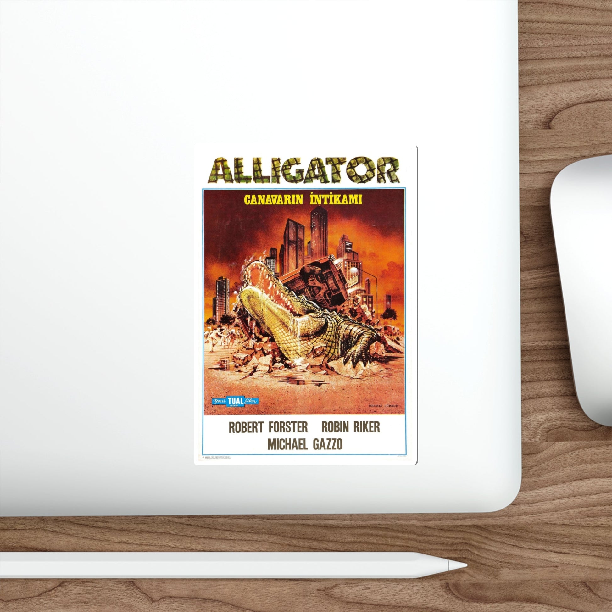 ALLIGATOR (TURKISH) 1980 Movie Poster STICKER Vinyl Die-Cut Decal-The Sticker Space