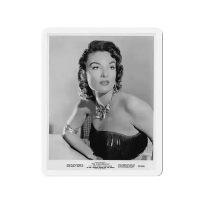 Allison Hayes #152 - Upper Body 8x10 B&W HQ Photo Re-Print for ''The Disembodied'' '57 Glamour Promo Photo (Vintage Female Icon) Refrigerator Magnet 3 Inch Die-Cut - The Sticker Space