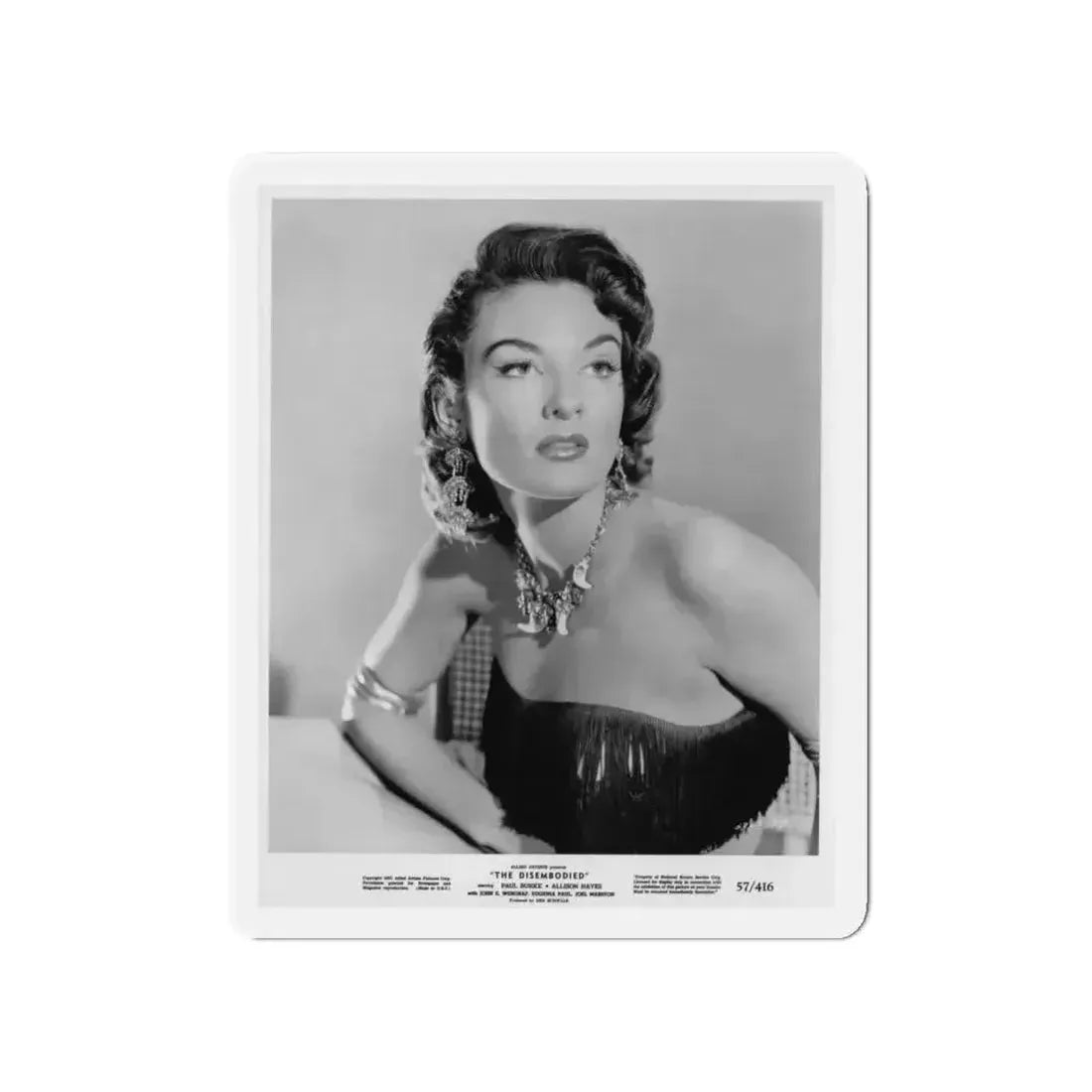Allison Hayes #152 - Upper Body 8x10 B&W HQ Photo Re-Print for ''The Disembodied'' '57 Glamour Promo Photo (Vintage Female Icon) Refrigerator Magnet - The Sticker Space