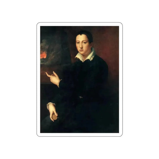 ALLORI, Alessandro - Portrait of a Young Man (Artwork) STICKER Vinyl Die-Cut Decal White Die-Cut 2 Inch - The Sticker Space