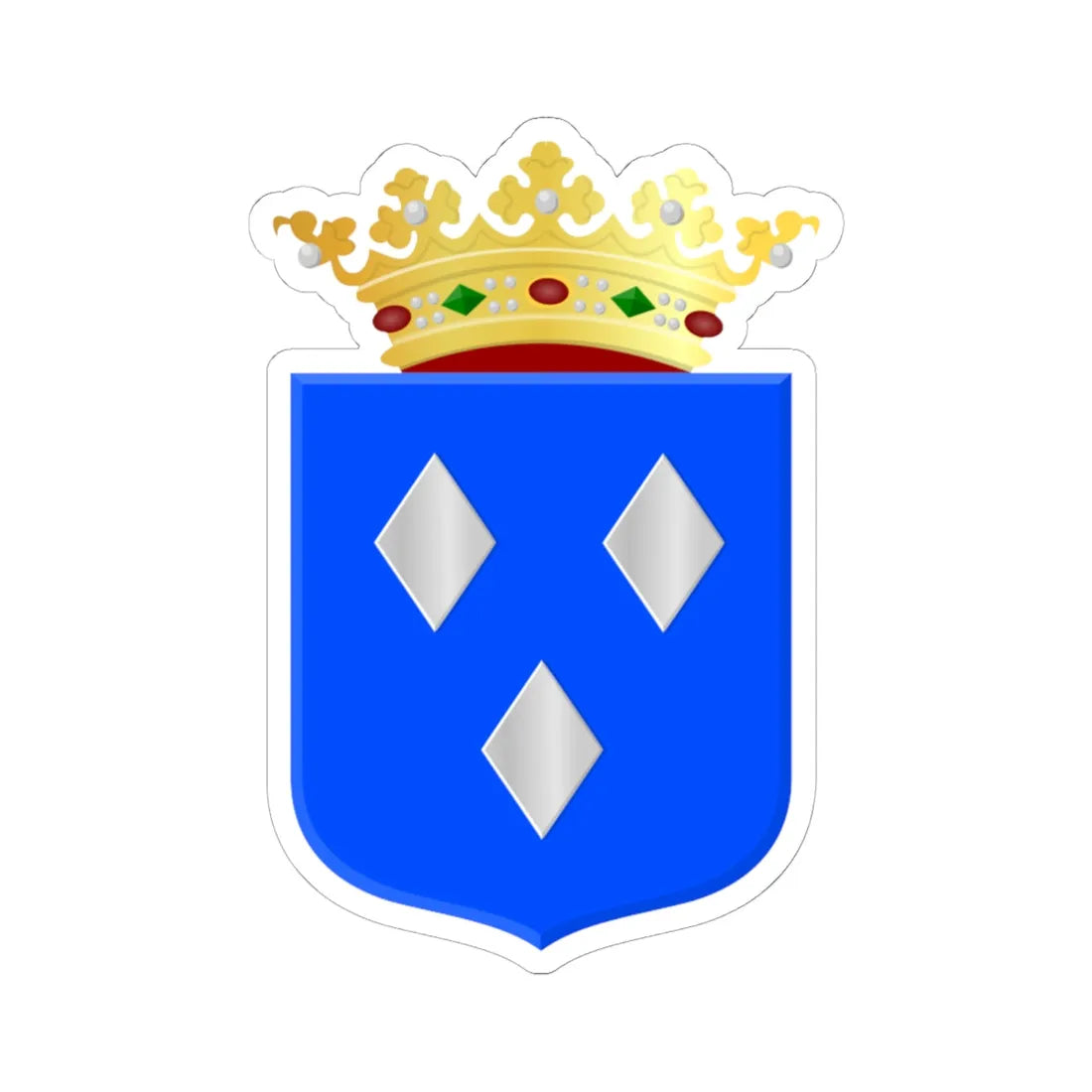 Almelo wapen 1915 (Netherlands) (Coat of Arms) STICKER Vinyl Kiss-Cut Decal 6 Inch White - The Sticker Space