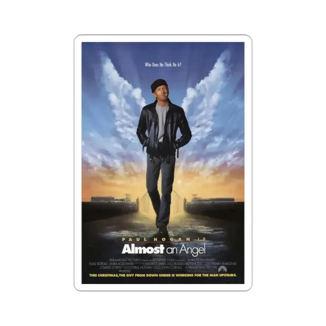 Almost an Angel 1990 Movie Poster STICKER Vinyl Die-Cut Decal 2 Inch - The Sticker Space