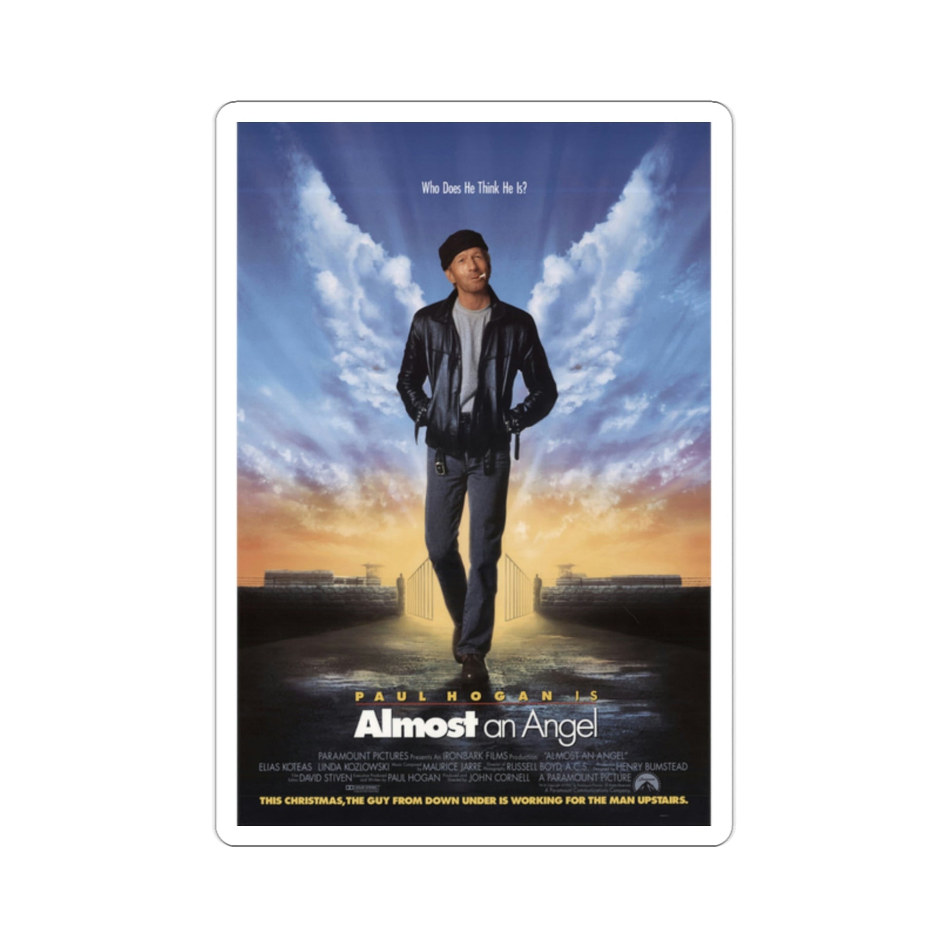 Almost an Angel 1990 Movie Poster STICKER Vinyl Die-Cut Decal-2 Inch-The Sticker Space