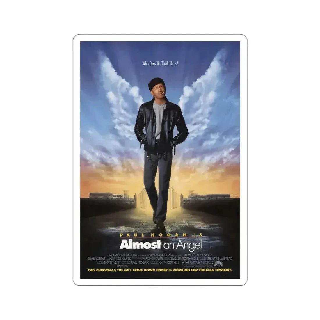 Almost an Angel 1990 Movie Poster STICKER Vinyl Die-Cut Decal 3 Inch - The Sticker Space