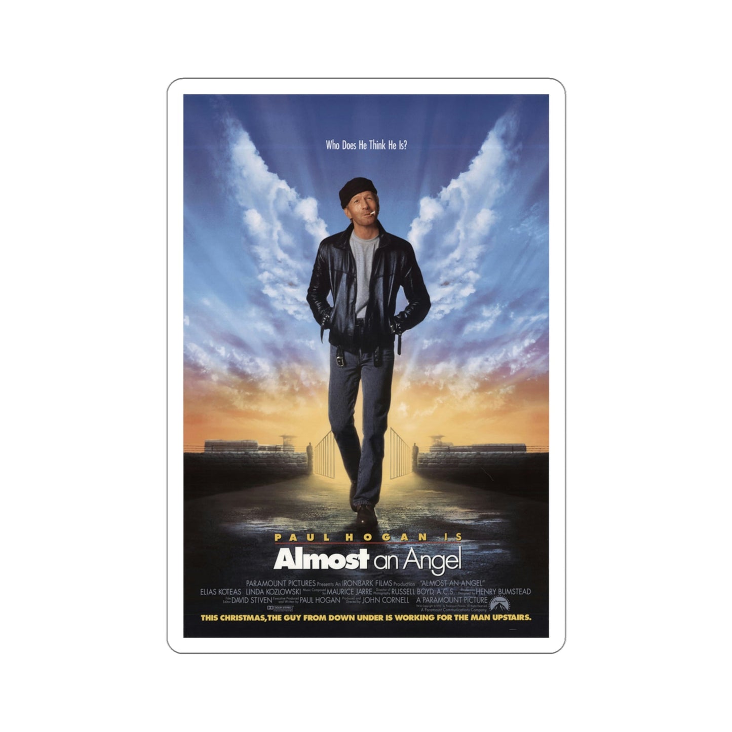 Almost an Angel 1990 Movie Poster STICKER Vinyl Die-Cut Decal-4 Inch-The Sticker Space