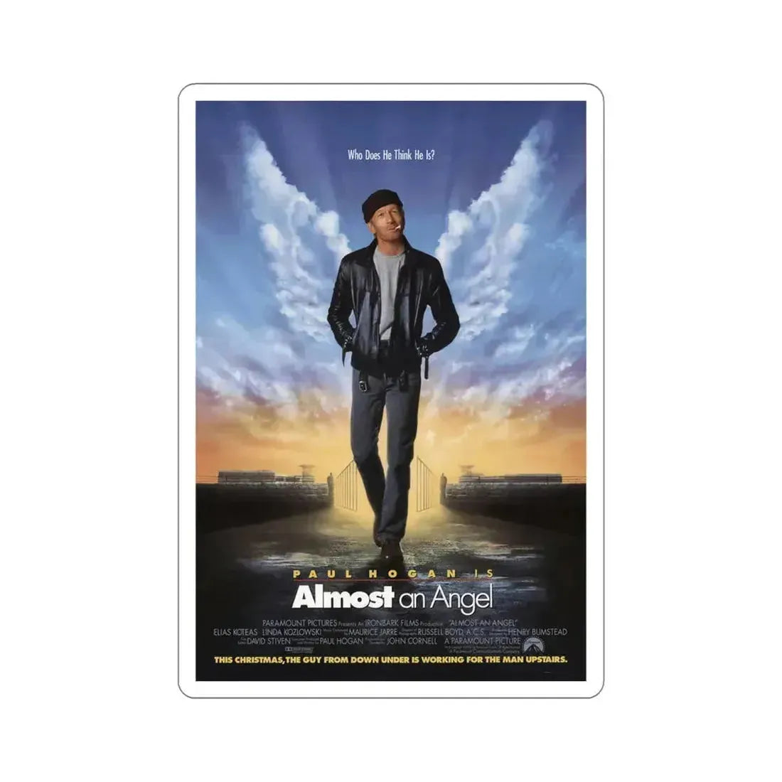Almost an Angel 1990 Movie Poster STICKER Vinyl Die-Cut Decal 5 Inch - The Sticker Space