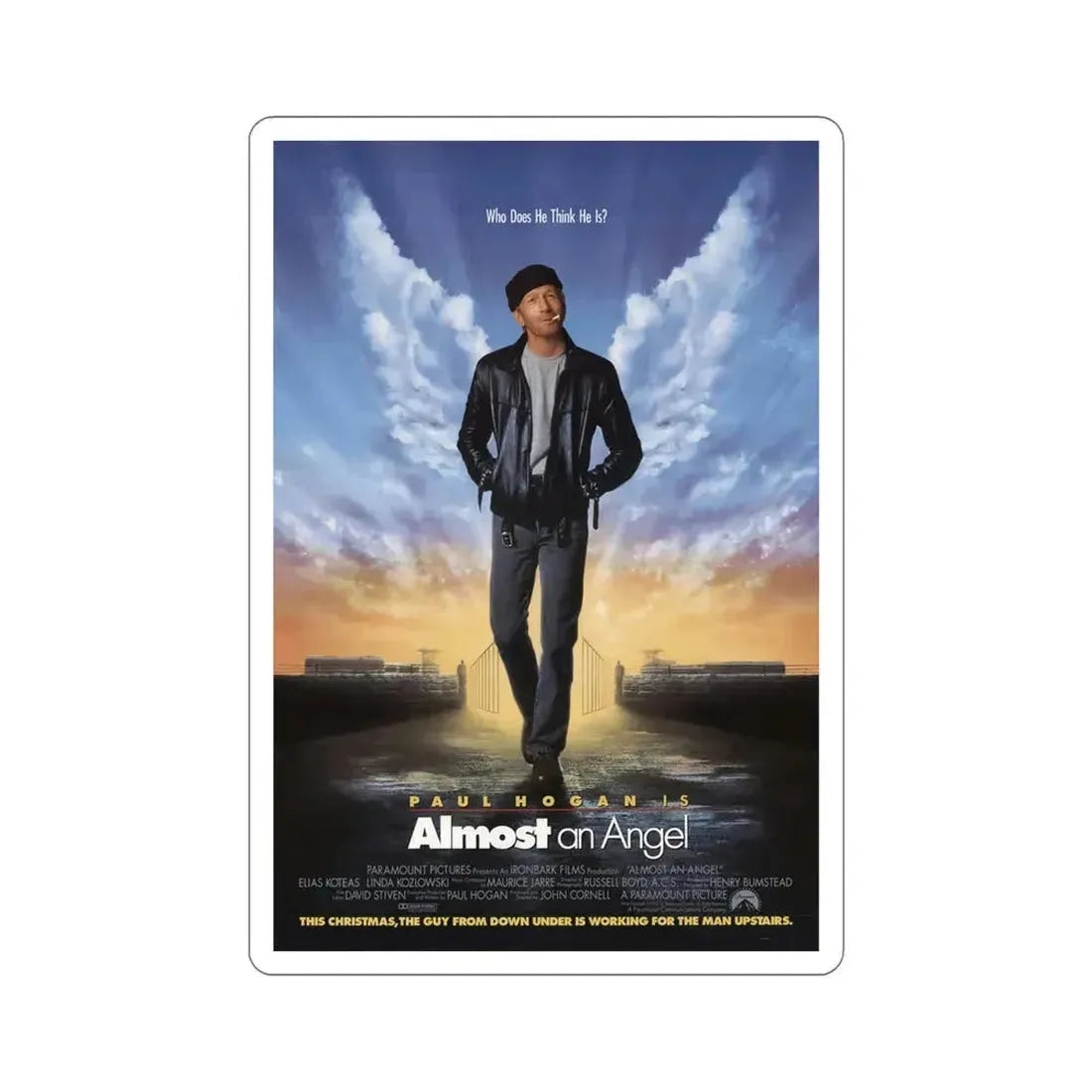 Almost an Angel 1990 Movie Poster STICKER Vinyl Die-Cut Decal 6 Inch - The Sticker Space