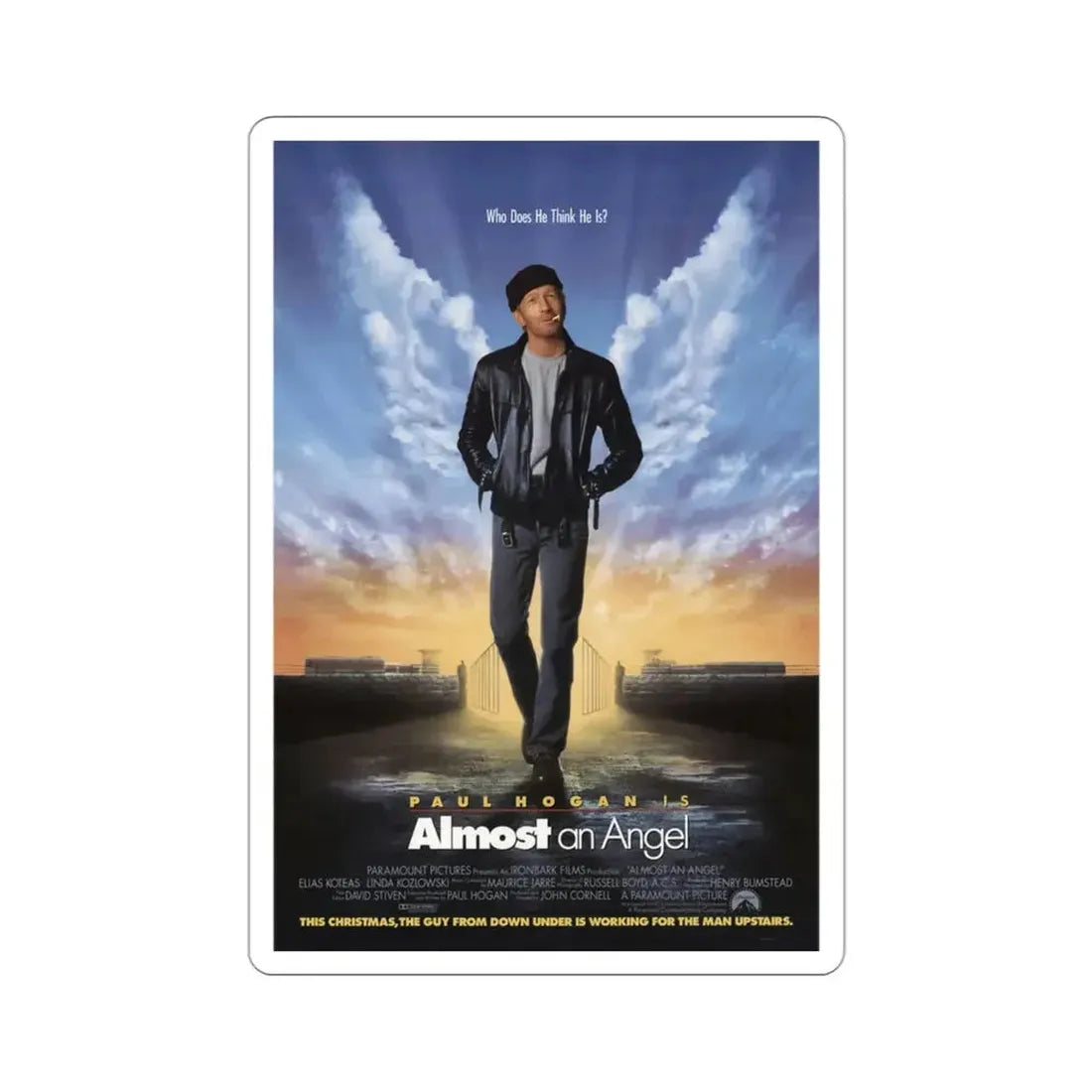 Almost an Angel 1990 Movie Poster STICKER Vinyl Die-Cut Decal - The Sticker Space