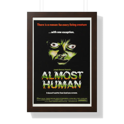 ALMOST HUMAN 1974 - Framed Movie Poster-16″ x 24″-The Sticker Space