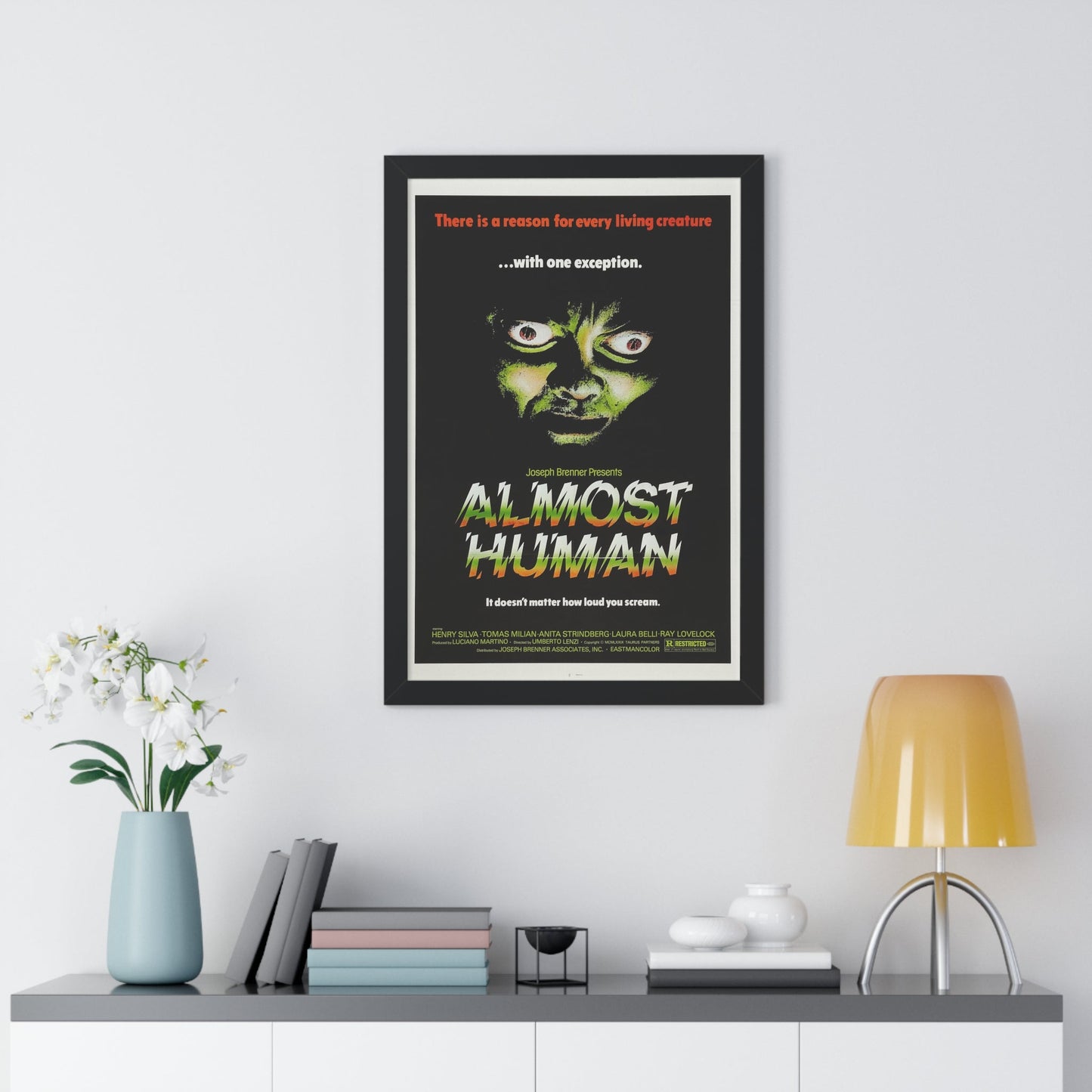 ALMOST HUMAN 1974 - Framed Movie Poster-The Sticker Space