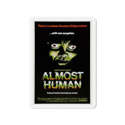 ALMOST HUMAN 1974 Movie Poster - Refrigerator Magnet 2 Inch - The Sticker Space