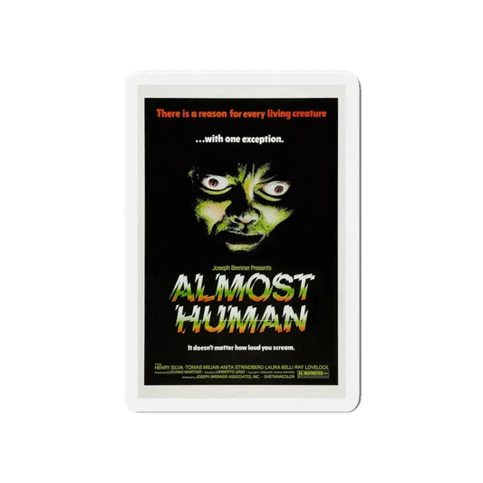 ALMOST HUMAN 1974 Movie Poster - Refrigerator Magnet 6 Inch - The Sticker Space