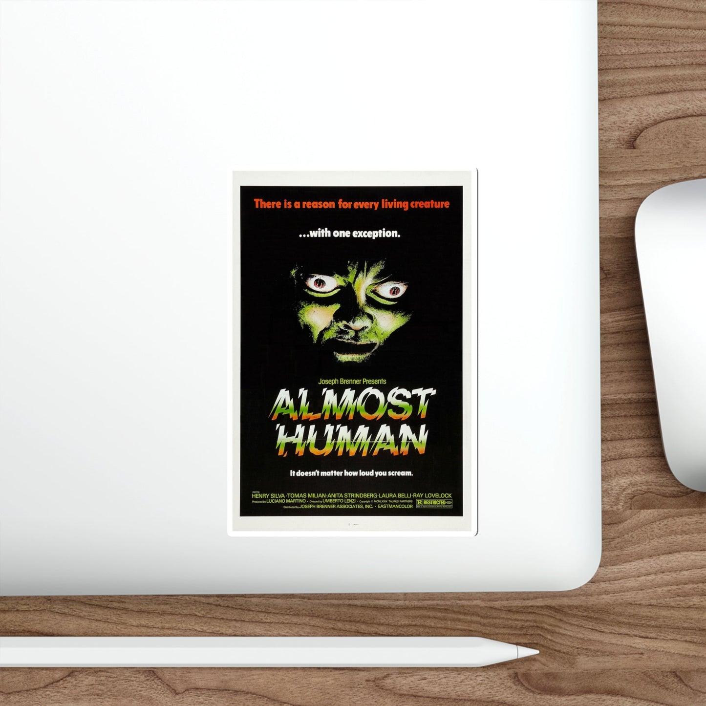 ALMOST HUMAN 1974 Movie Poster STICKER Vinyl Die-Cut Decal-The Sticker Space