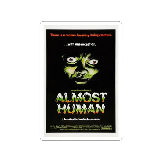 ALMOST HUMAN 1974 Movie Poster STICKER Vinyl Die-Cut Decal 2 Inch - The Sticker Space