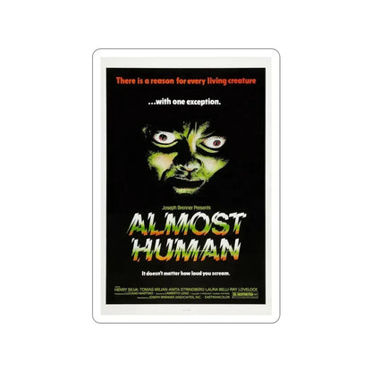 ALMOST HUMAN 1974 Movie Poster STICKER Vinyl Die-Cut Decal 3 Inch - The Sticker Space