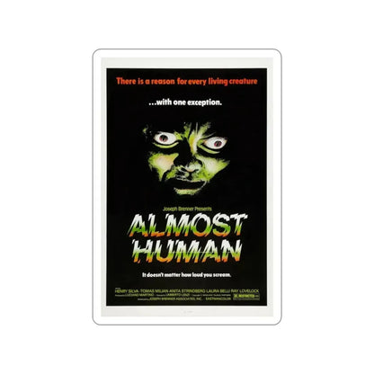ALMOST HUMAN 1974 Movie Poster STICKER Vinyl Die-Cut Decal - The Sticker Space