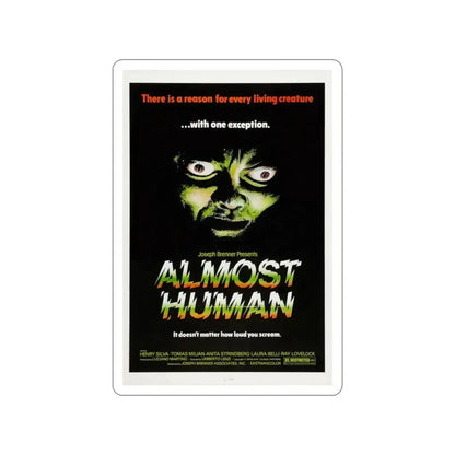 ALMOST HUMAN 1974 Movie Poster STICKER Vinyl Die-Cut Decal - The Sticker Space