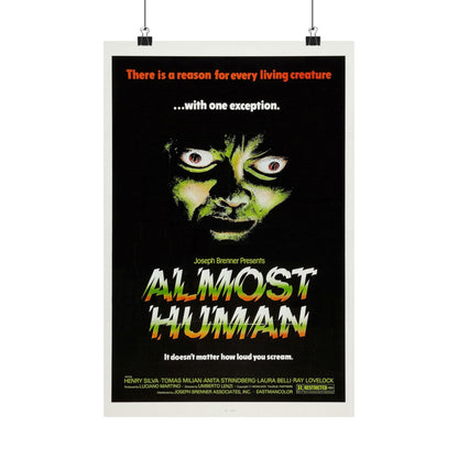 ALMOST HUMAN 1974 - Paper Movie Poster-12″ x 18″-The Sticker Space