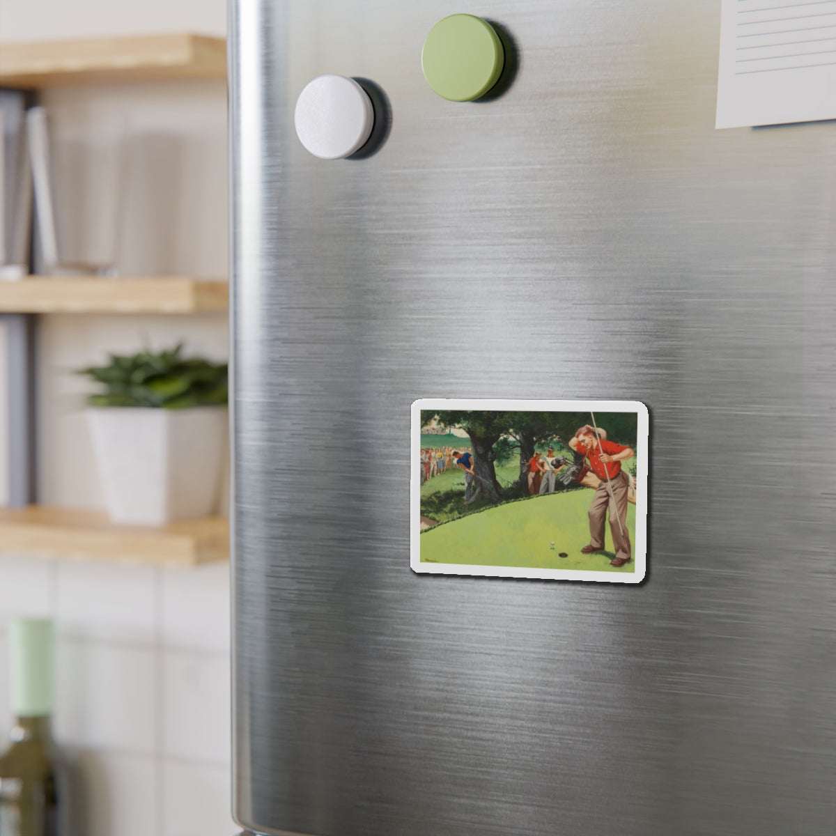 Almost In (Magazine Illustration) Refrigerator Magnet-The Sticker Space