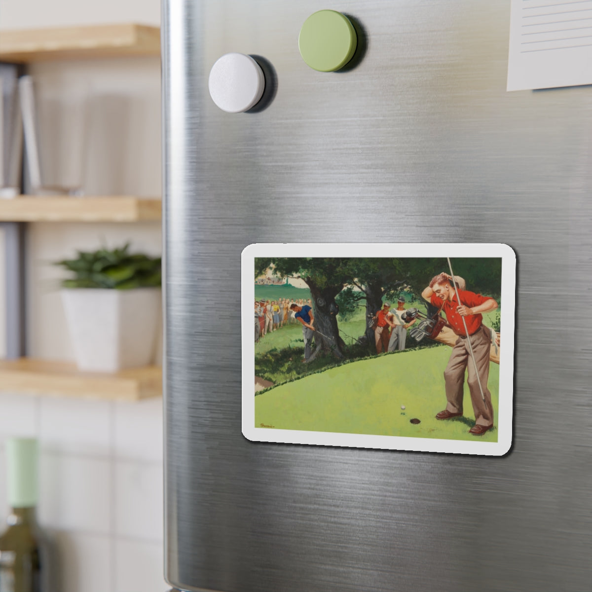 Almost In (Magazine Illustration) Refrigerator Magnet-The Sticker Space