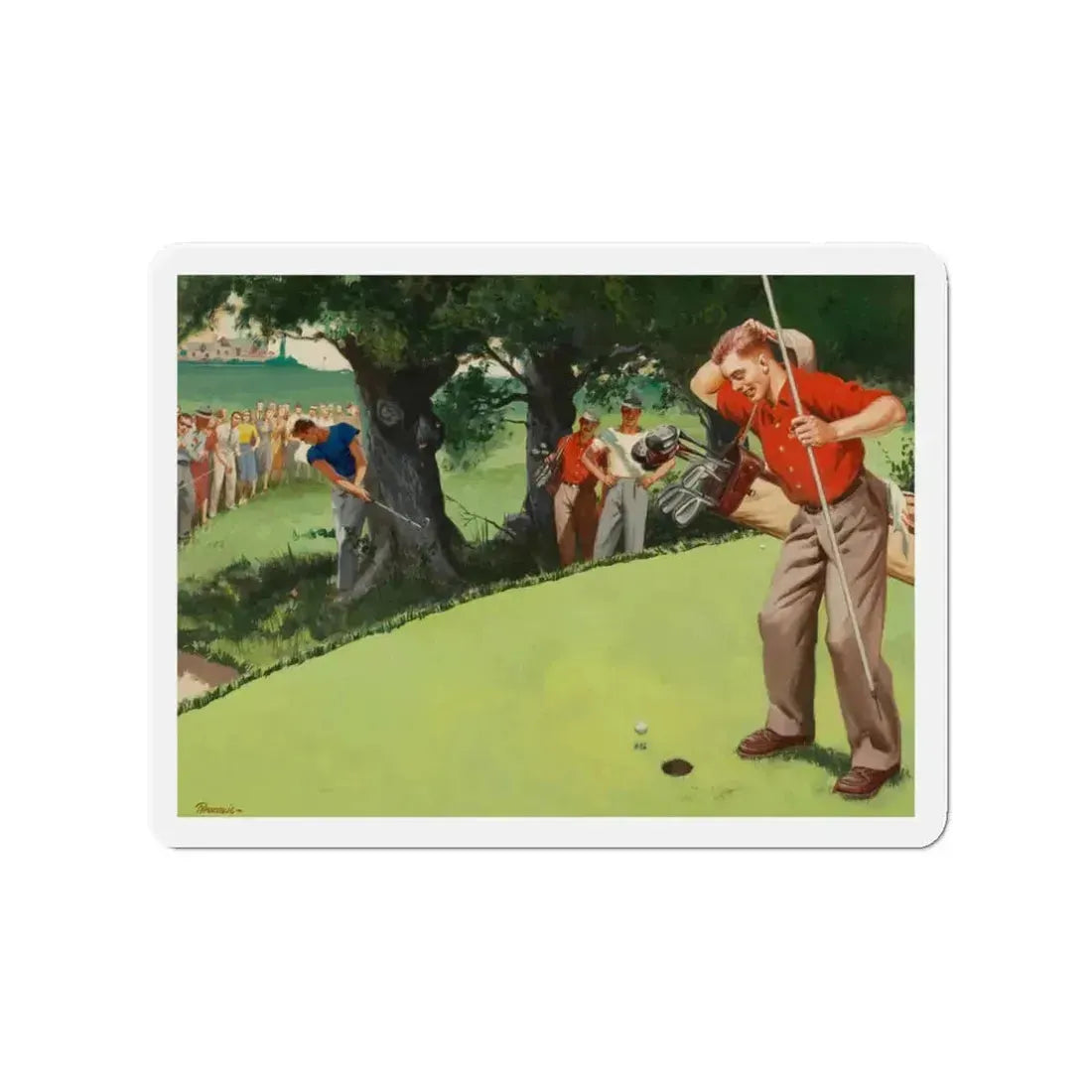 Almost In (Magazine Illustration) Refrigerator Magnet 3 Inch - The Sticker Space