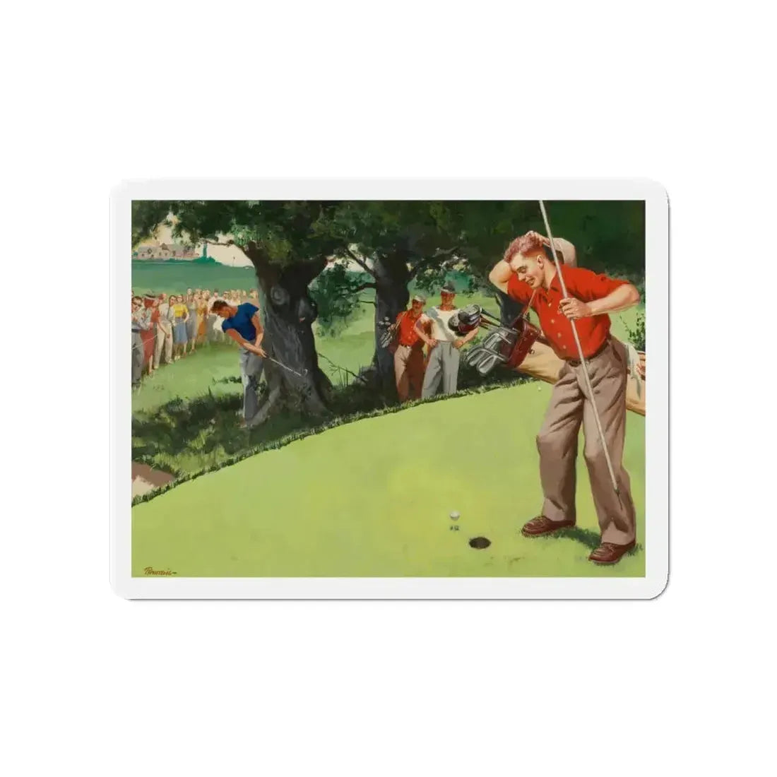 Almost In (Magazine Illustration) Refrigerator Magnet 4 Inch - The Sticker Space