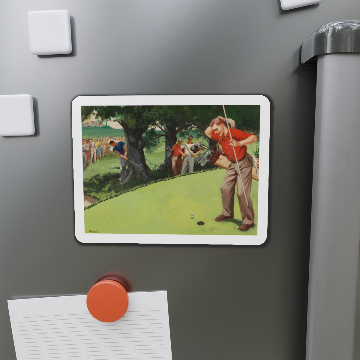 Almost In (Magazine Illustration) Refrigerator Magnet-The Sticker Space