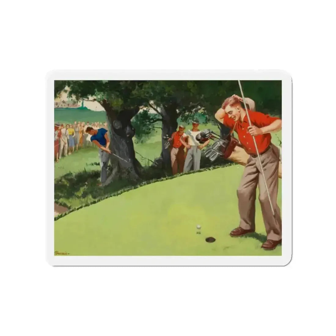 Almost In (Magazine Illustration) Refrigerator Magnet - The Sticker Space